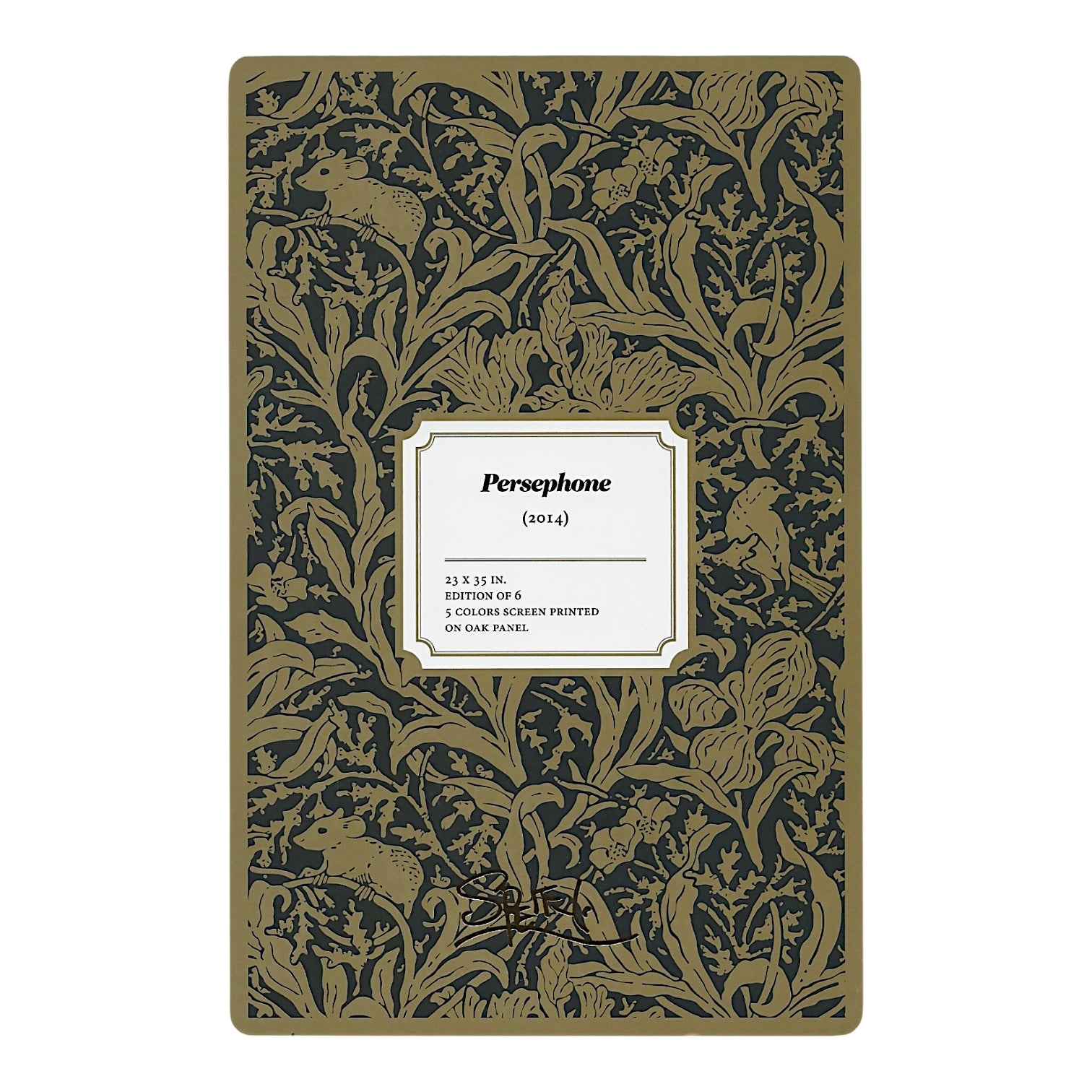 Chuck Sperry Persephone 2014 Art Card Approx. 8.5 x 5.5 in