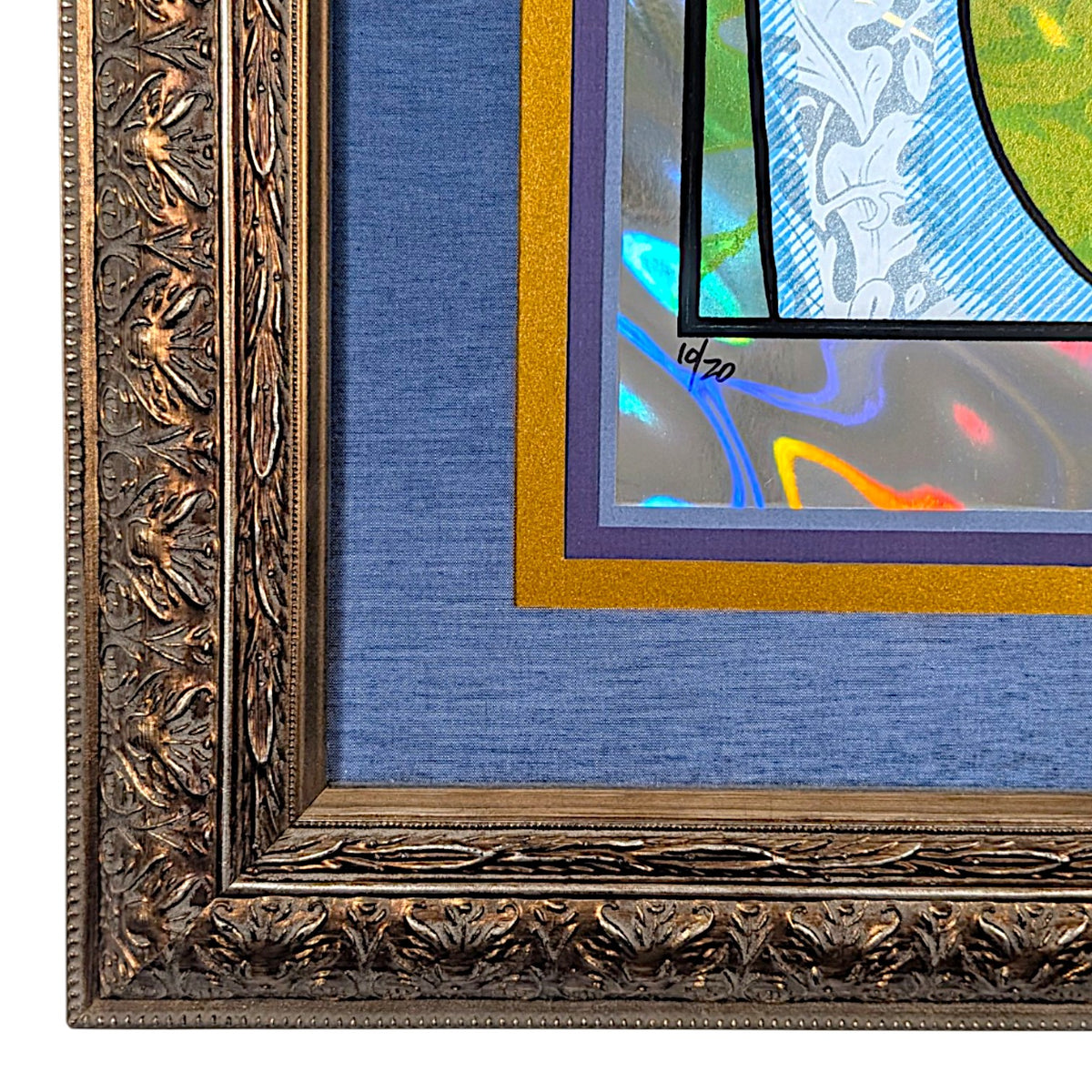 Chuck Sperry
Sappho (Lava Foil), 2022
Screen print on paper
41.25 x 30.25 x 1.5 in framed
Edition of 20

Hand signed + numbered by the artist. Custom framed by Firehouse 19 Studios with Tru Vue Conservation Grade 99% UV Protection Plexiglass.