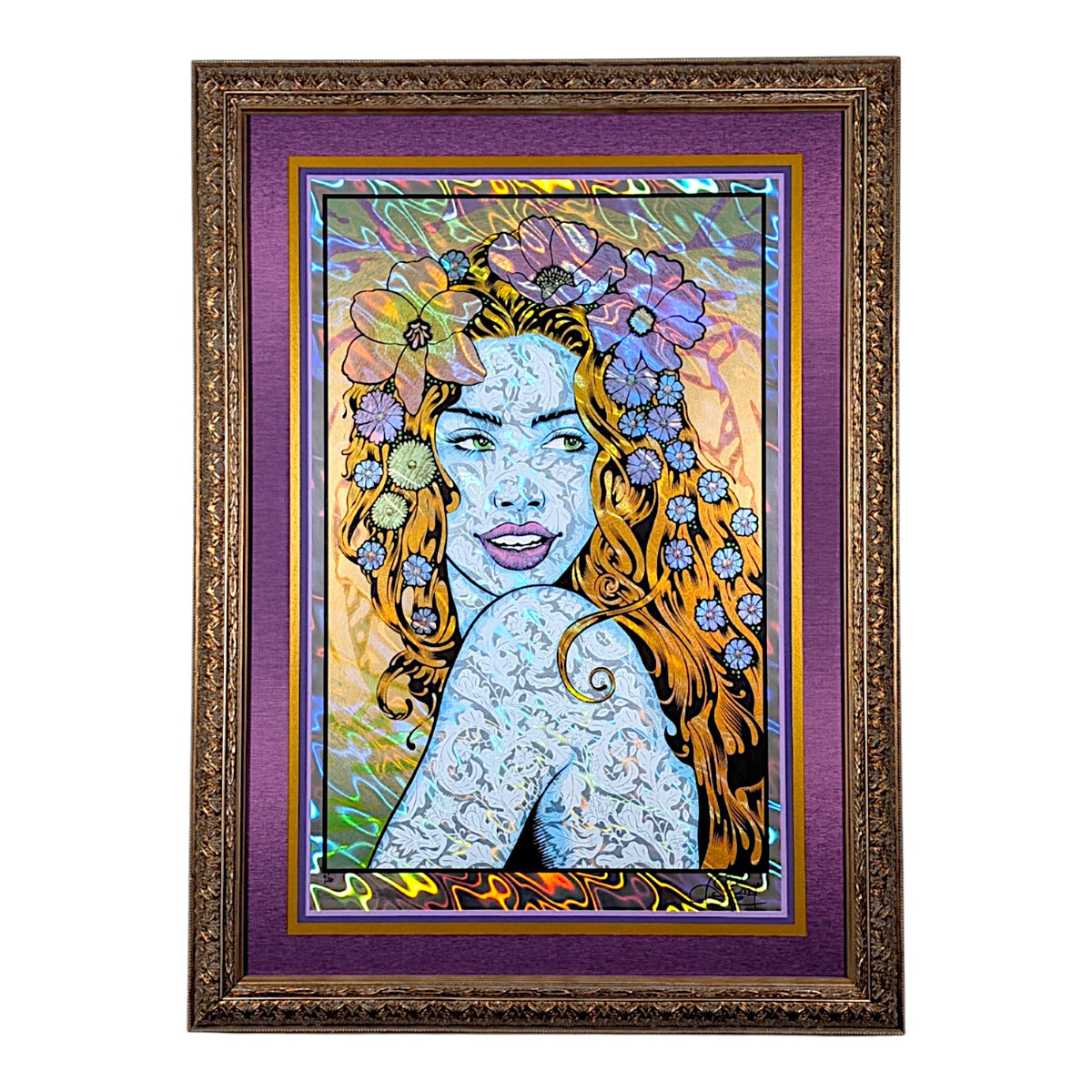Chuck Sperry
Syrinx (Lava Foil), 2022
Screen print on paper
41.5 x 30.25 x 1.5 in framed
Edition of 20

Hand signed + numbered by the artist. Custom framed by Firehouse 19 Studios with Tru Vue Conservation Grade 99% UV Protection Plexiglass.