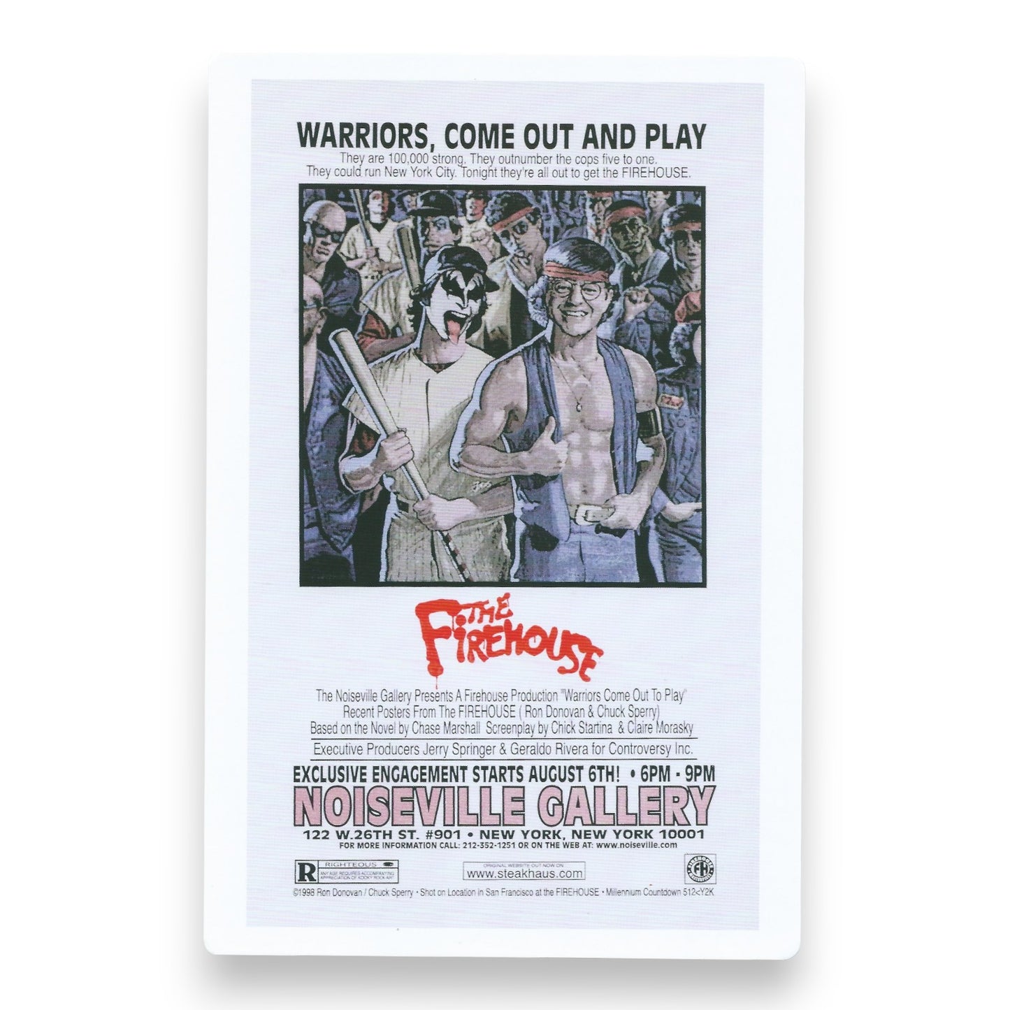 Chuck Sperry Warriors Come Out and Play, 1998 Art Card