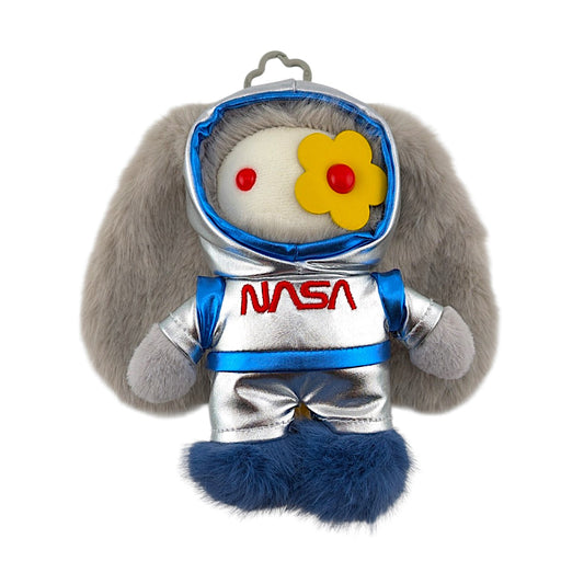 CJ Hendry
Halloween JuJu (Space Man), 2026
Plush keychain with leather flower eye, polyester filling &amp; metal clasp
Approx. 15 x 8 cm

Accompanied by orange rectangular zipper pouch + fold out "map" poster which shows all 10 varieties