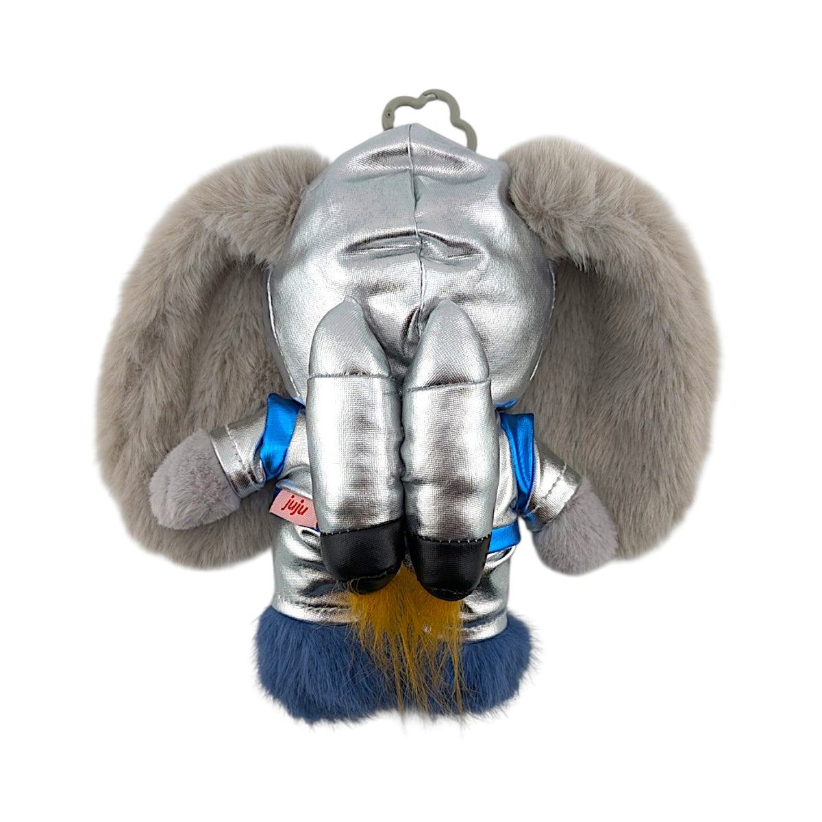CJ Hendry
Halloween JuJu (Space Man), 2026
Plush keychain with leather flower eye, polyester filling &amp; metal clasp
Approx. 15 x 8 cm

Accompanied by orange rectangular zipper pouch + fold out "map" poster which shows all 10 varieties