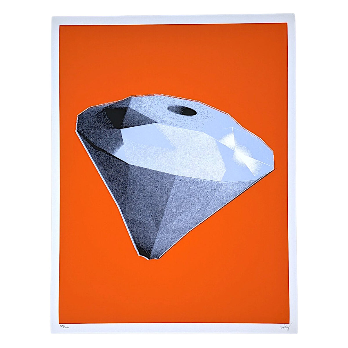 CJ Hendry
Pastel Salon 94 - Diamond (Blue on Orange), 2026
Archival pigment print on fine art paper
14 x 18 in
Edition of 100

Hand signed + numbered by the artist. Accompanied by original Pastel Salon 94 tube.