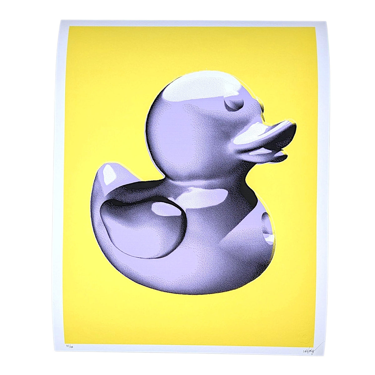 CJ Hendry
Pastel Salon 94 - Ducky (Purple on Yellow), 2026
Archival pigment print on fine art paper
14 x 18 in
Edition of 100

Hand signed + numbered by the artist. Accompanied by original Pastel Salon 94 tube.