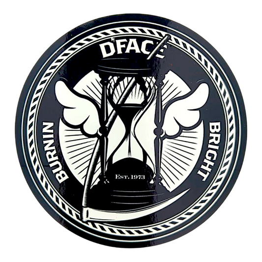 D*Face Burnin Bright Sticker

4" die cut vinyl sticker