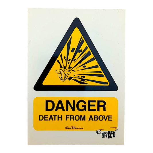 D*Face Danger Death from Above Sticker

4 x 6" vinyl sticker