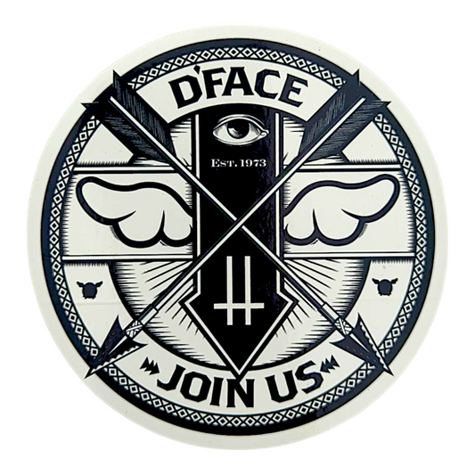 D*Face Join Us Sticker

4" die cut holographic vinyl sticker