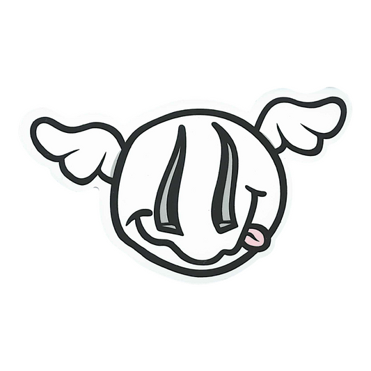 D*Face Squiggle Smile D*Dog Sticker