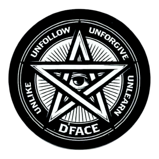 D*Face Unlike Unfollow Unforgive Unlearn Sticker