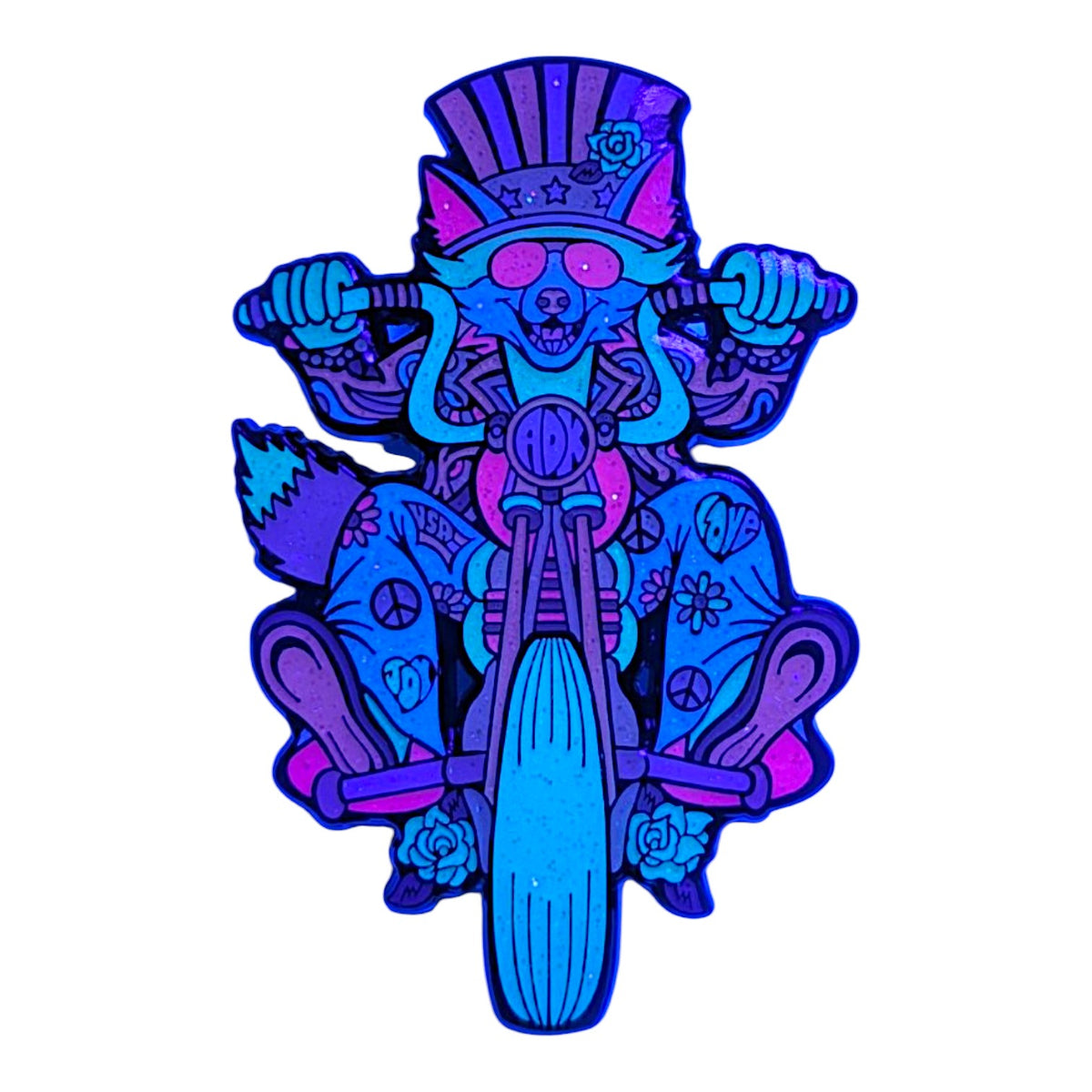Danny Steinman ADK Chopper (Seahorse), 2026 Enamel pin 1.25 x 2 in Edition of 50