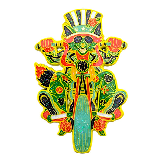 Danny Steinman ADK Chopper (Yellow Rasta), 2026 Enamel pin 1.25 x 2 in Edition of 25