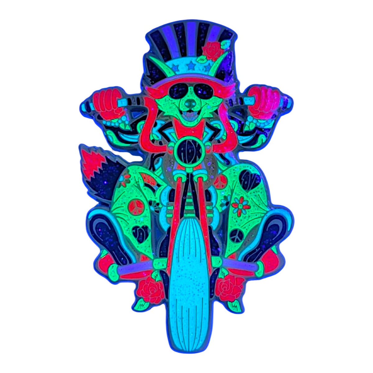 Danny Steinman ADK Chopper (Yellow Rasta), 2026 Enamel pin 1.25 x 2 in Edition of 25