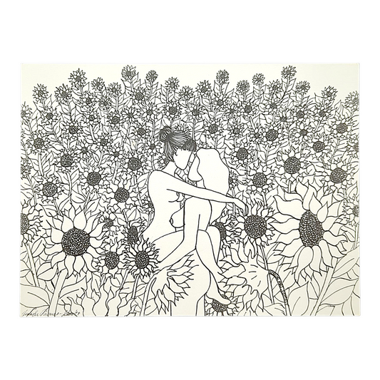 Dear Mrs. Fantasy "Spreading Her Petals" Original on Paper