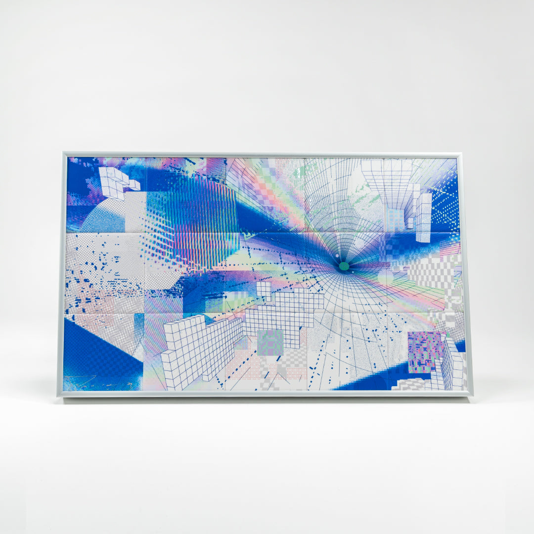 Demsky
"Valid-Pixel-Syntax”, 2024
UV printing + selective pixel varnish on ceramic tiles, framed
19.68 x 11.81 in
Edition of 40

Hand signed + numbered by the artist