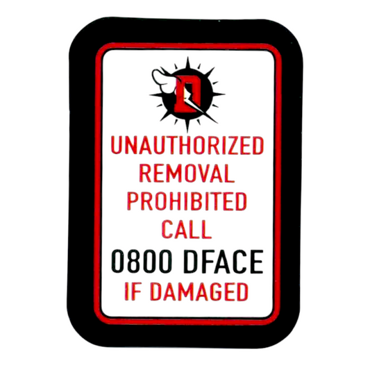 D*Face Unauthorized Removal Prohibited Sticker