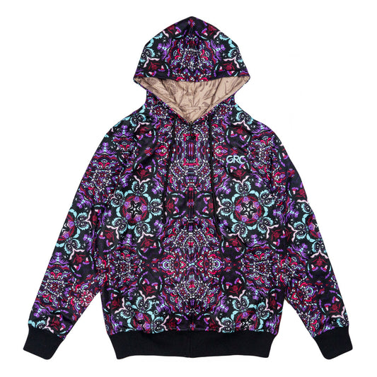 Ellie Paisley x Grassroots Bear Reversible Zip Up Hoodie
- Fully Reversible
- Sublimation Printing
- Embroidered Accents
- Armpit Stash Pocket
- Zipper Closure
- Limited Edition of 150