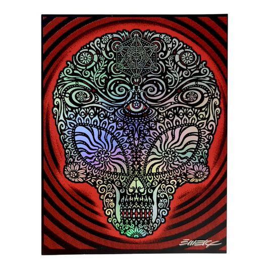 Emek 
Alien Skull 
Gicleé Print on Archival Paper with Straight Cut Edges 
5.25 x 6.75 in 

Hand signed by the artist 