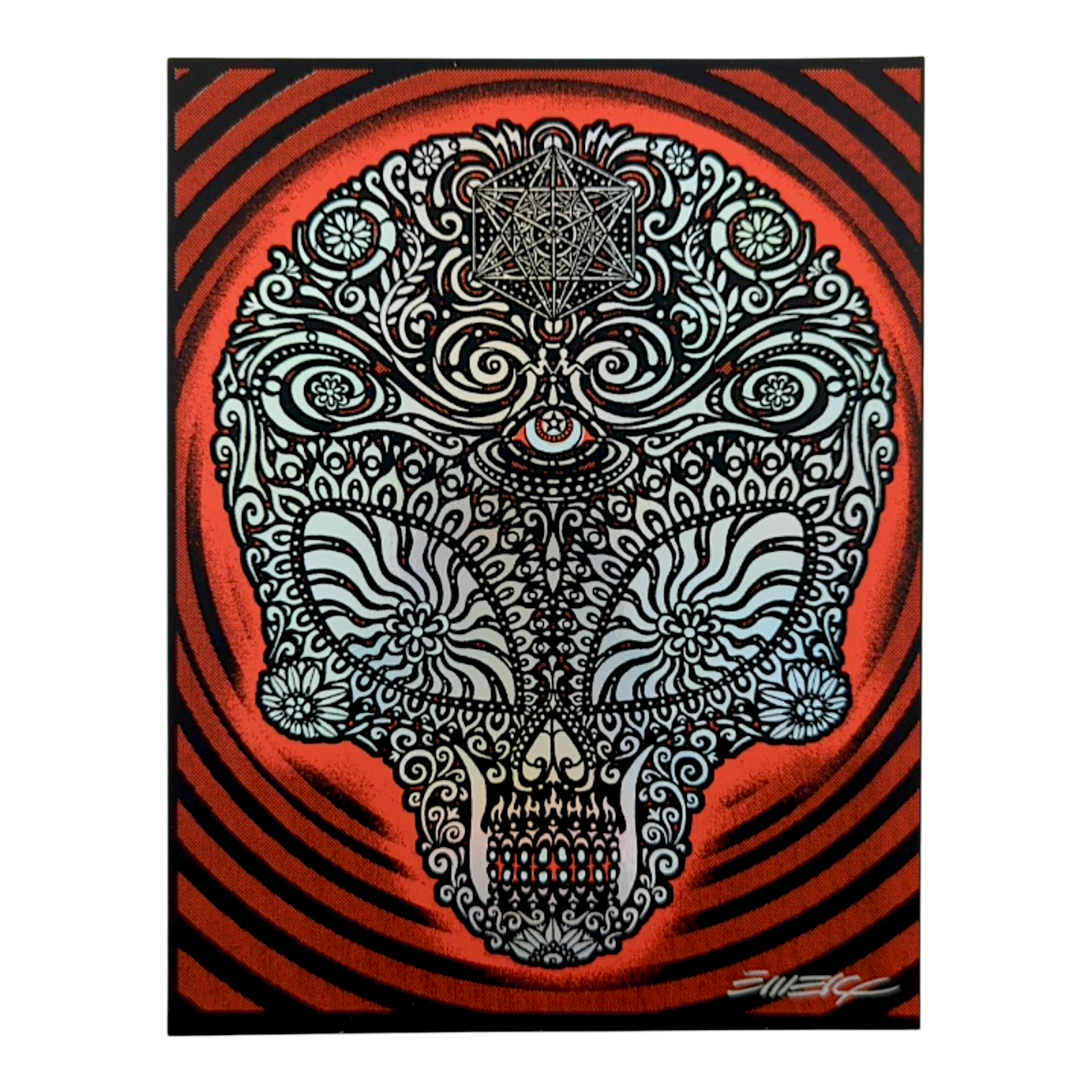 Emek 
Alien Skull 
Gicleé Print on Archival Paper with Straight Cut Edges 
5.25 x 6.75 in 

Hand signed by the artist 