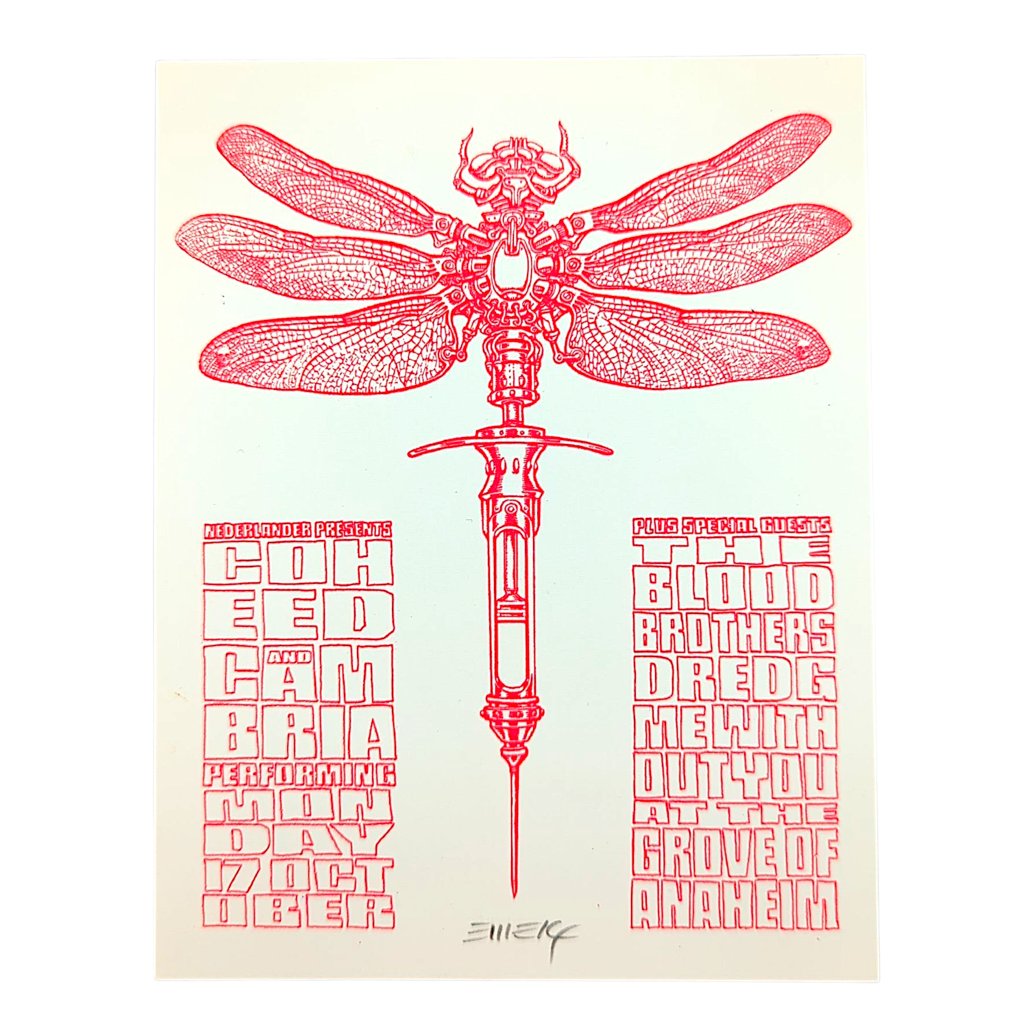 Emek 
Coheed & Cambria
Anaheim, California 2005 
Gicleé Print on Archival Paper with Straight Cut Edges 
4.25 x 5.5 in 

Hand signed by the artist 