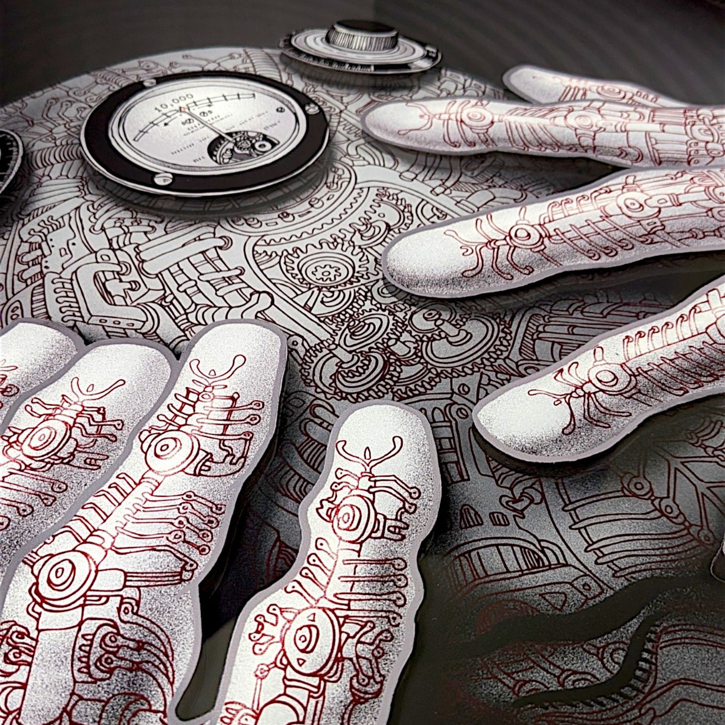 Emek Cyberman, 2026 Archival pigment on four separate layers of acrylic and aluminum panels 18 x 24 in Edition of 150 Hand signed on verso by the artist