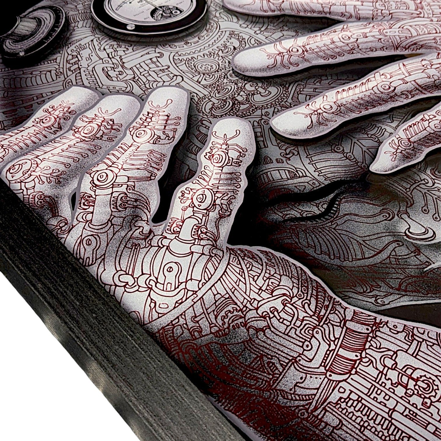 Emek Cyberman, 2026 Archival pigment on four separate layers of acrylic and aluminum panels 18 x 24 in Edition of 150 Hand signed on verso by the artist