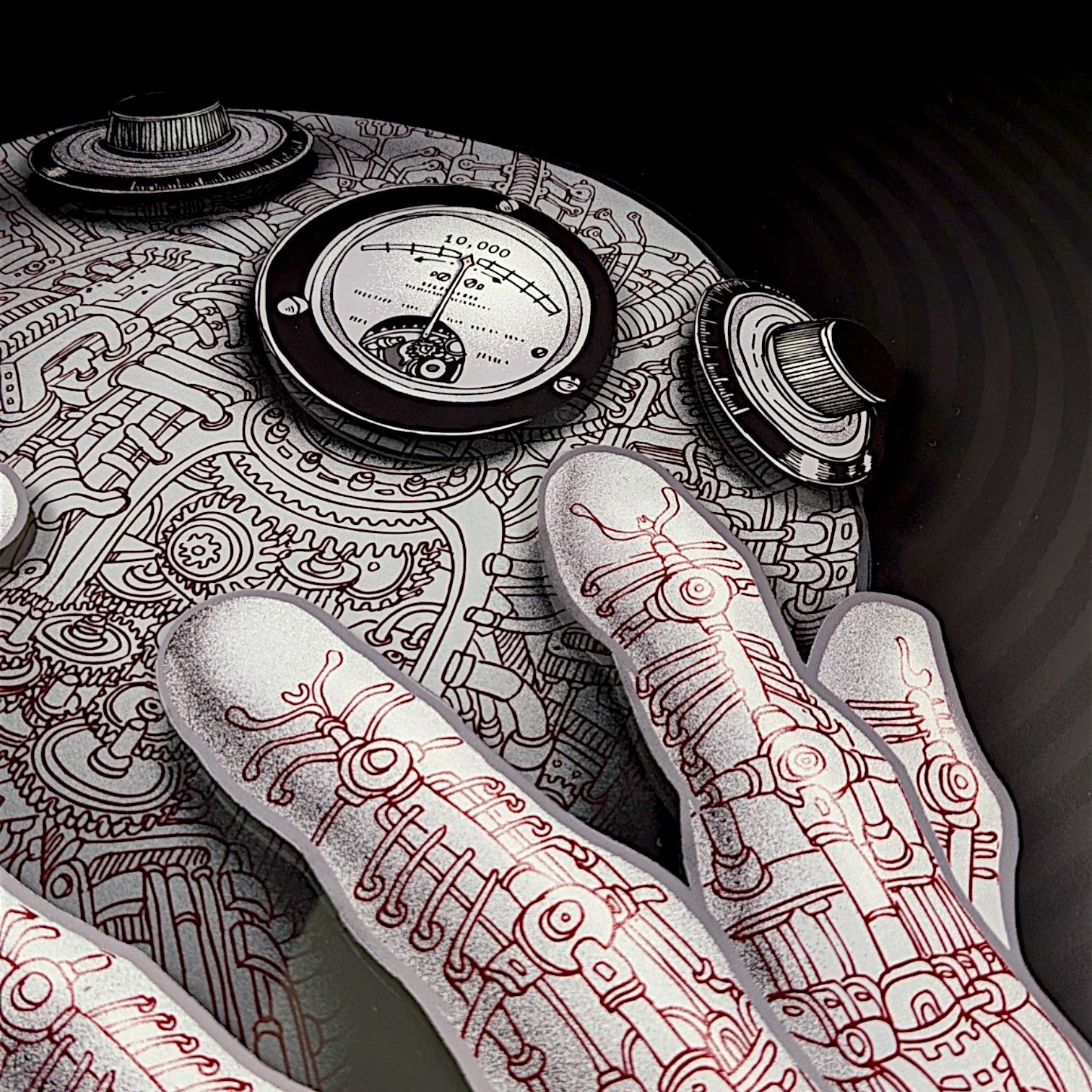 Emek Cyberman, 2026 Archival pigment on four separate layers of acrylic and aluminum panels 18 x 24 in Edition of 150 Hand signed on verso by the artist