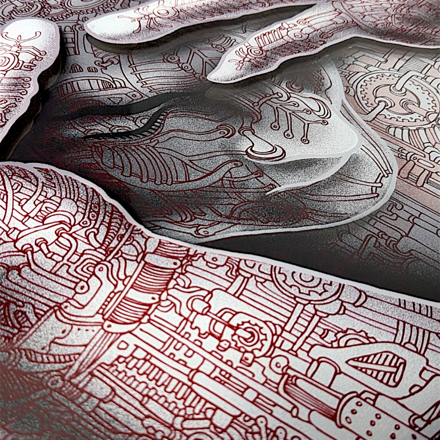 Emek Cyberman, 2026 Archival pigment on four separate layers of acrylic and aluminum panels 18 x 24 in Edition of 150 Hand signed on verso by the artist