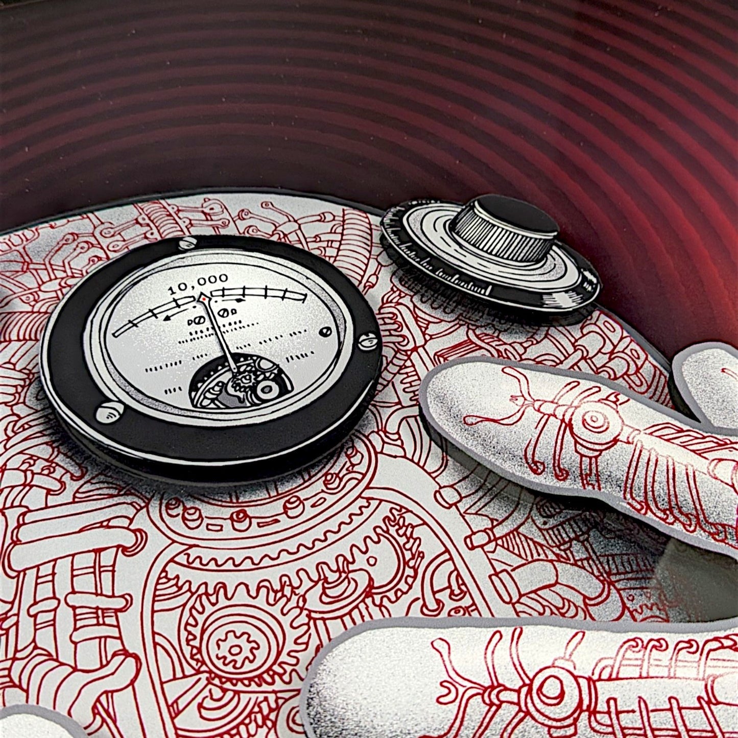 Emek Cyberman (Red), 2026 Archival pigment on four separate layers of acrylic and aluminum panels 18 x 24 in Edition of 75 Hand signed on verso by the artist