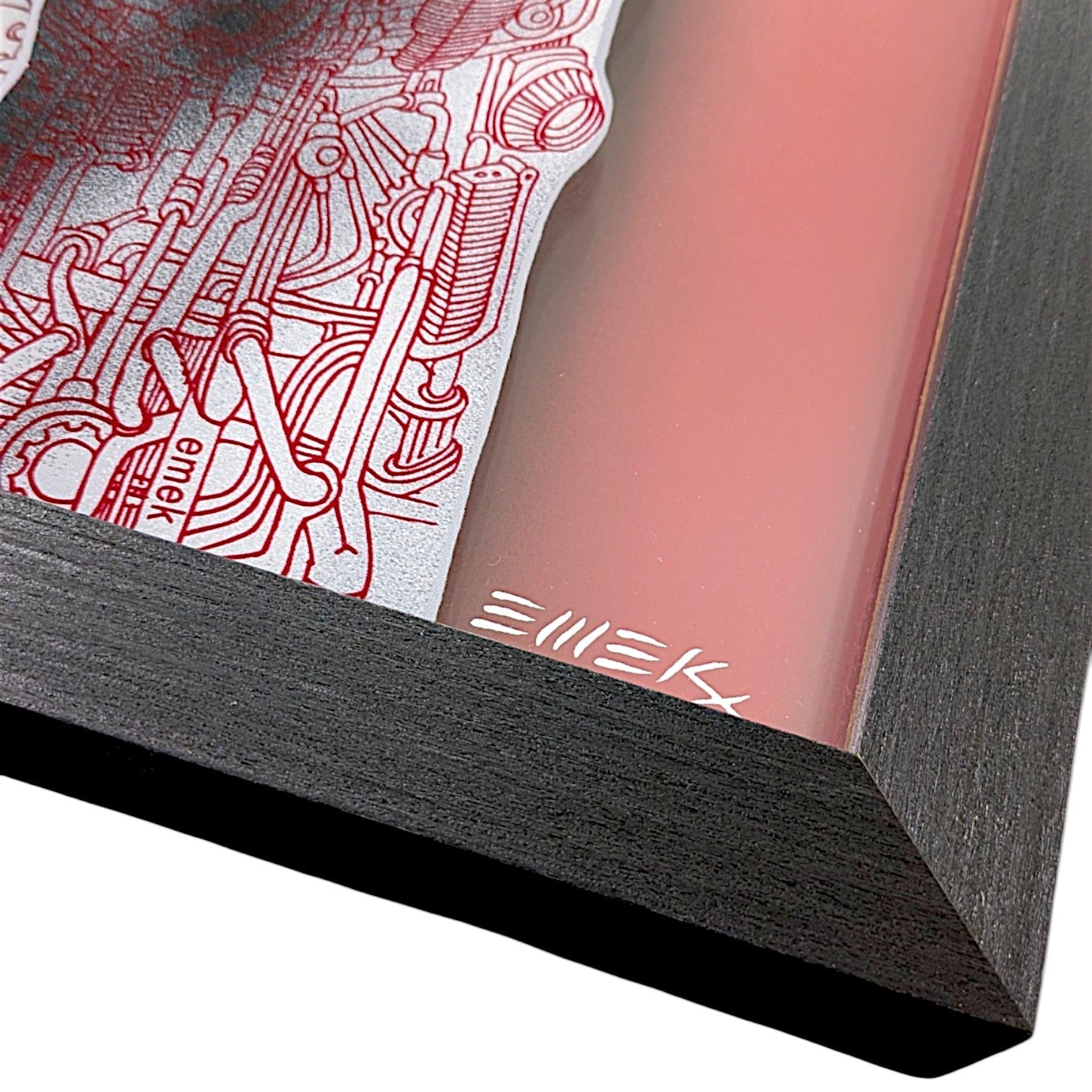 Emek Cyberman (Red), 2026 Archival pigment on four separate layers of acrylic and aluminum panels 18 x 24 in Edition of 75 Hand signed on verso by the artist