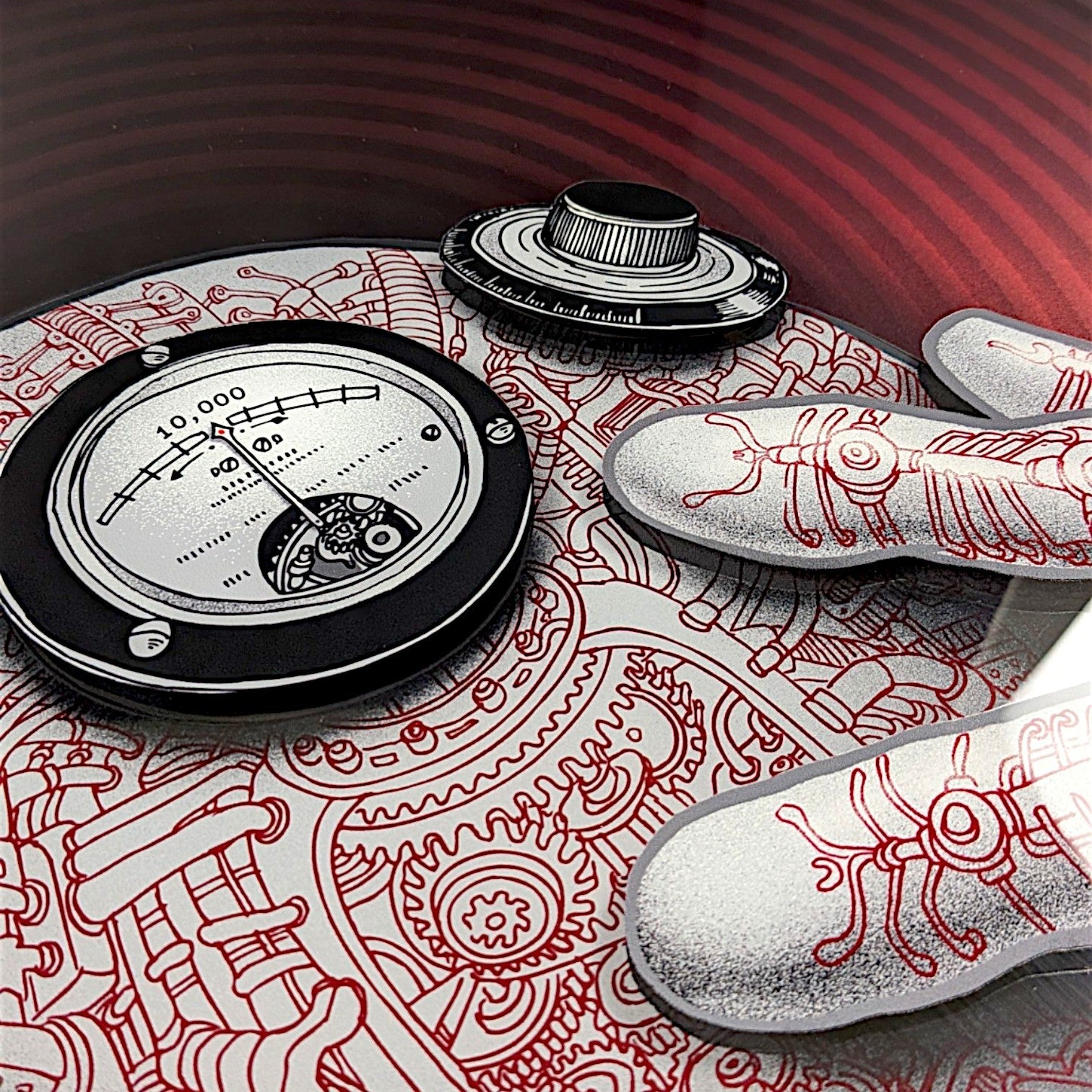 Emek Cyberman (Red), 2026 Archival pigment on four separate layers of acrylic and aluminum panels 18 x 24 in Edition of 75 Hand signed on verso by the artist