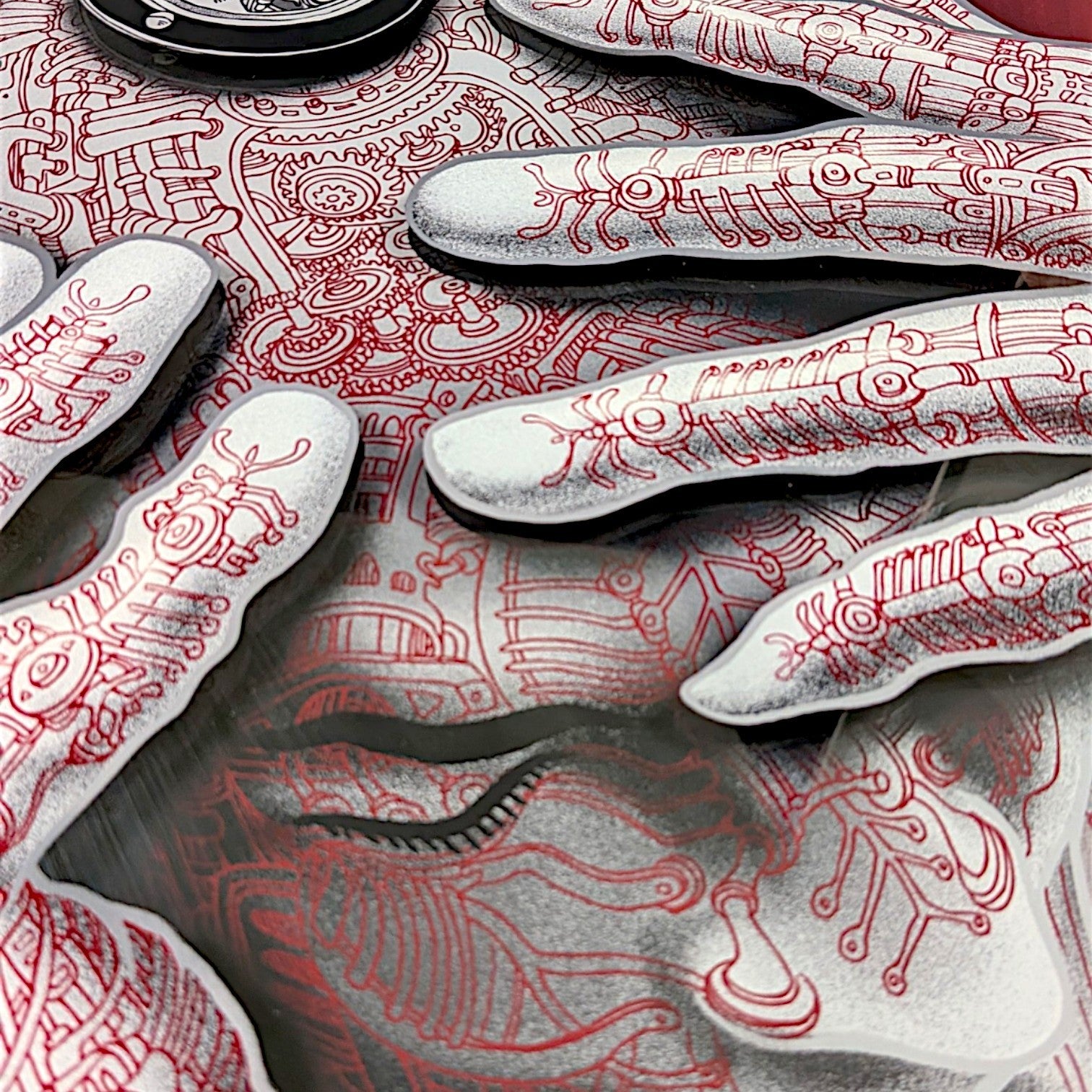 Emek Cyberman (Red), 2026 Archival pigment on four separate layers of acrylic and aluminum panels 18 x 24 in Edition of 75 Hand signed on verso by the artist