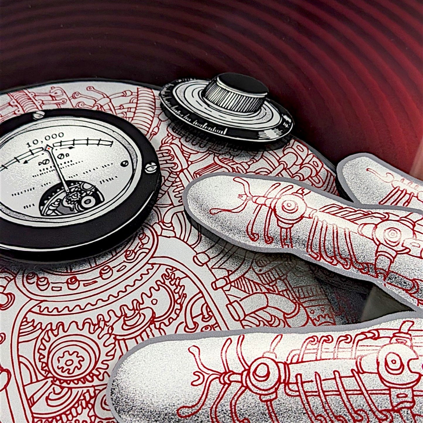 Emek Cyberman (Red), 2026 Archival pigment on four separate layers of acrylic and aluminum panels 18 x 24 in Edition of 75 Hand signed on verso by the artist