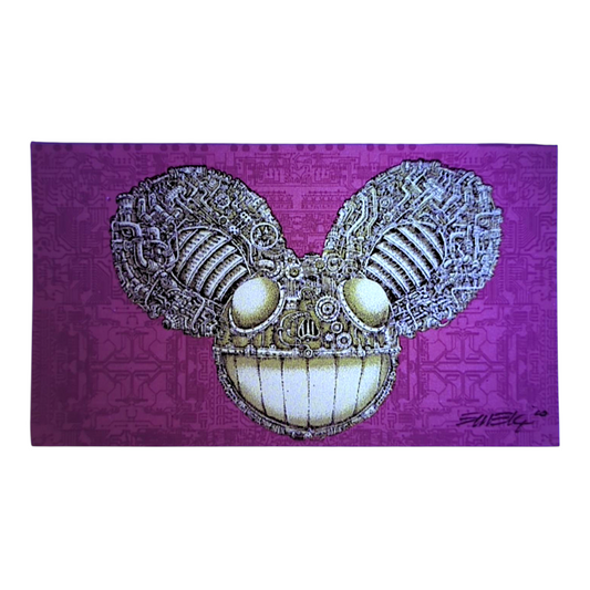 Emek 
Dead Mau5, 2010 
Screen Print on Archival Paper with Straight Cut Edges 
5.75 x 3.25 in 

Hand signed + dated by the artist.