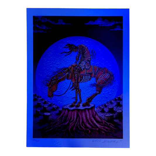 Emek
End of the Trail, 2015
Gicleé Print on Archival Paper with Straight Cut Edges
8 x 10 in
Edition of 500

Hand Signed, Numbered + Dated by the artist. Featuring doodle and embossed signature.