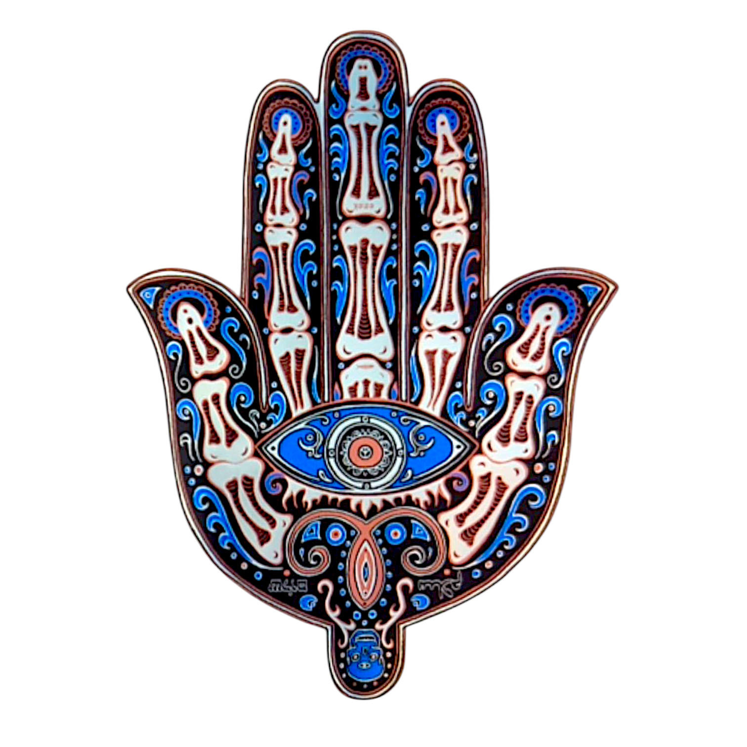 Emek Eternal Hasma Hand Holographic Sticker 3 x 4" vinyl sticker