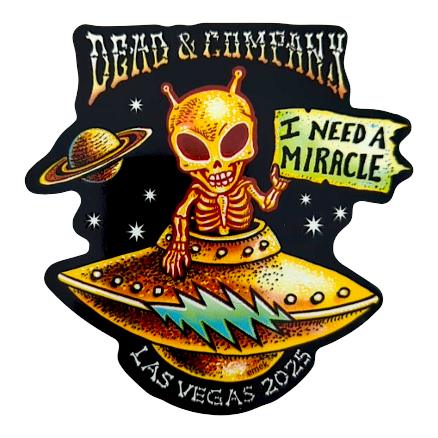Emek I Need a Miracle Dead & Company Las Vegas 2025 Sticker