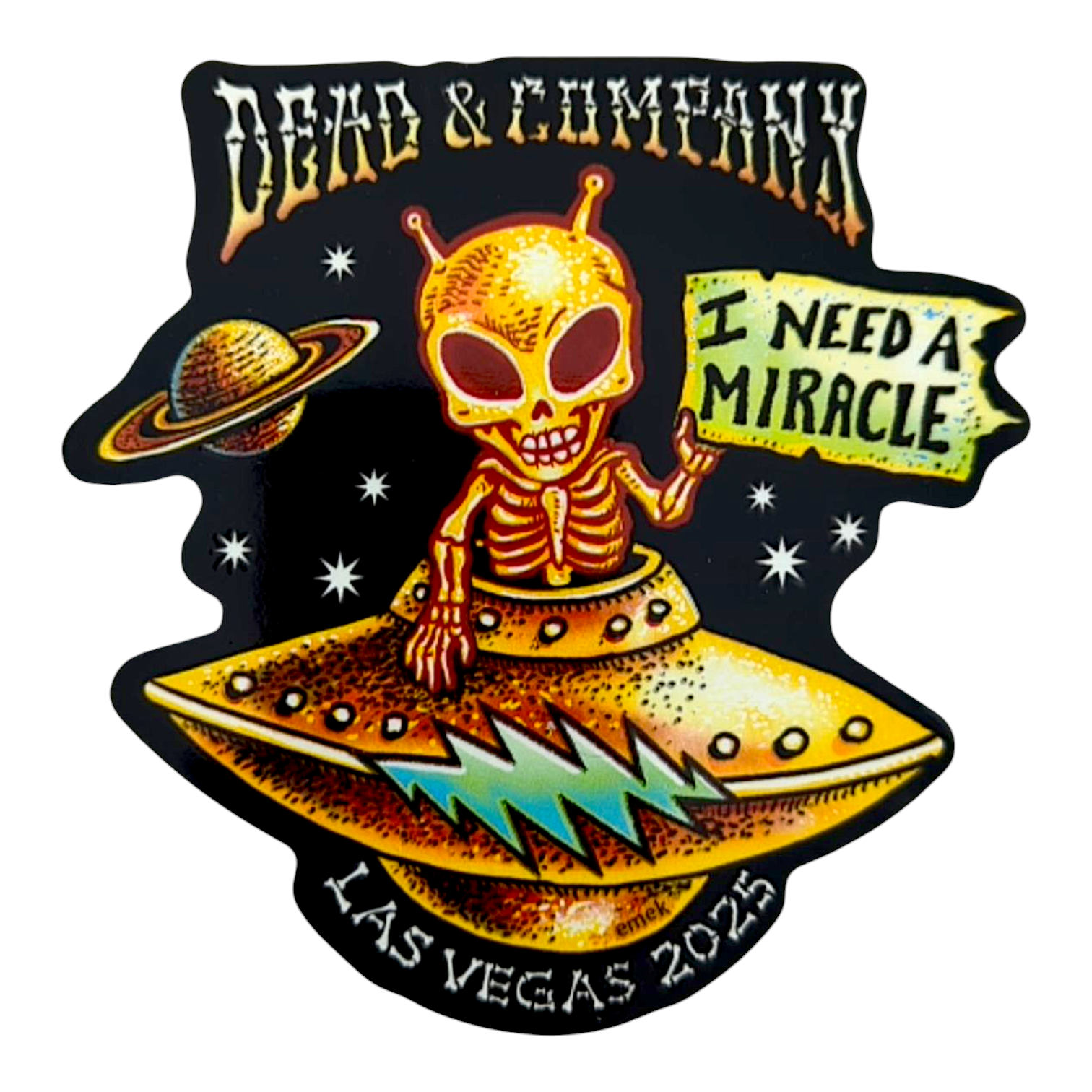 Emek I Need a Miracle Dead & Company Las Vegas 2025 Sticker
