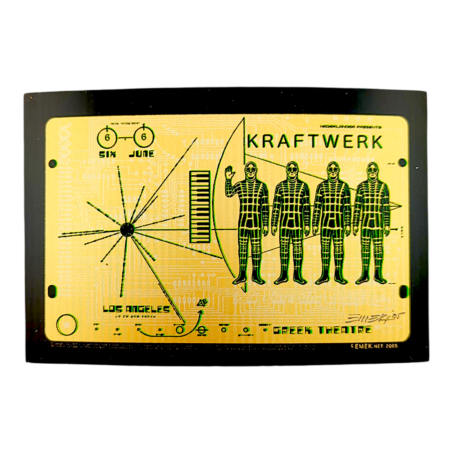Emek 
Kraftwerk 
Los Angeles, California 2005 
Gicleé Print on Archival Paper with Straight Cut Edges 
6 x 4 in 

Hand signed by the artist 