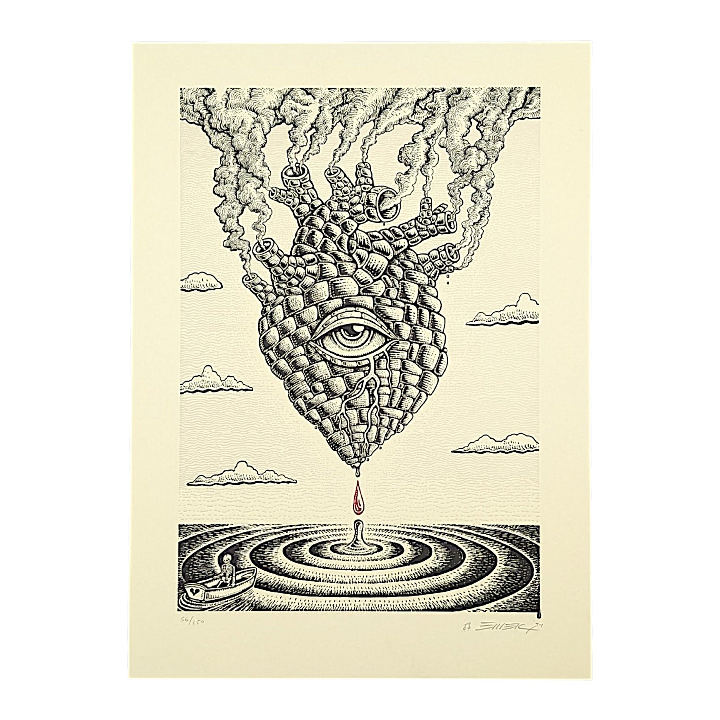 Emek
Like Blood From A Stone (Cream), 2024
Fine art letterpress print on 320 GSM thick cotton rag paper
19 x 13.75 in
Edition of 150

Hand signed + numbered by the artist
