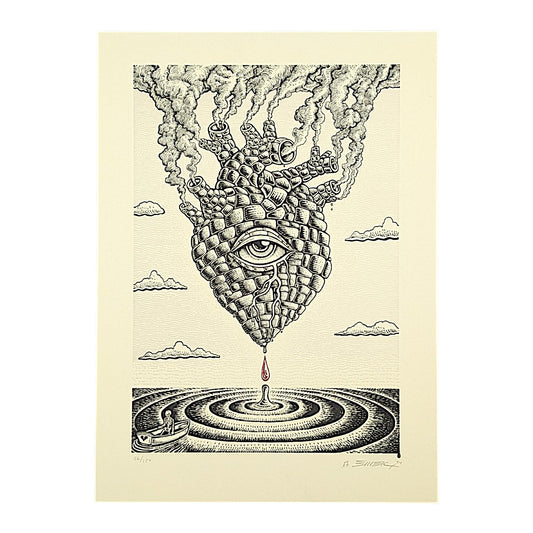Emek
Like Blood From A Stone (Cream), 2024
Fine art letterpress print on 320 GSM thick cotton rag paper
19 x 13.75 in
Edition of 150

Hand signed + numbered by the artist