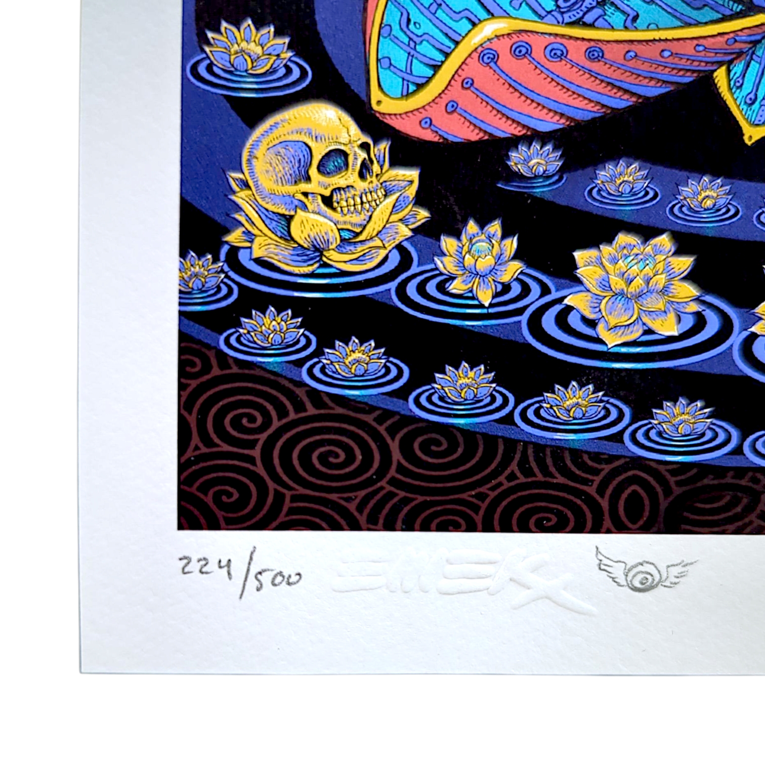 Emek
Lotus Baby, 2015
Gicleé Print on Archival Paper with Straight Cut Edges
8 x 10 in
Edition of 500

Hand Signed, Numbered + Dated by the artist. Featuring doodle and embossed signature.