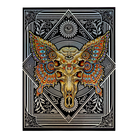 Emek Moe Butterfly Skull Sticker