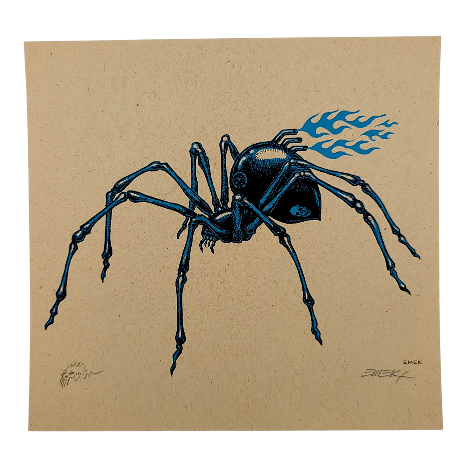 Emek 
Spider, 2009 
Screen Print on Archival Paper with Straight Cut Edges 
7.5 x 7.25 in 

Hand signed + doodled by the artist 