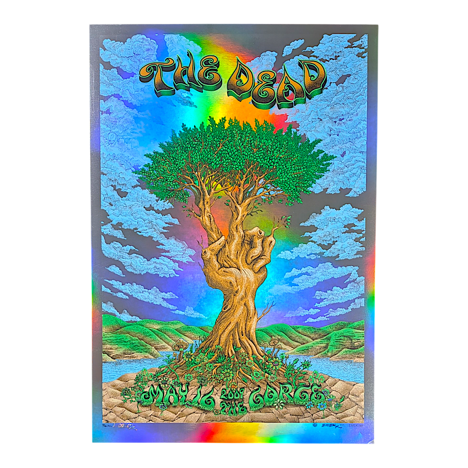 Emek
The Dead, Gorge 2009 (Peace Tree)
Screen print on foil paper
17 x 25 in
Edition of 30

Hand signed, numbered, dated + doodled by the artist

*Minor imperfection (bottom right) - Please contact us if you would like a condition report + additional photos / videos