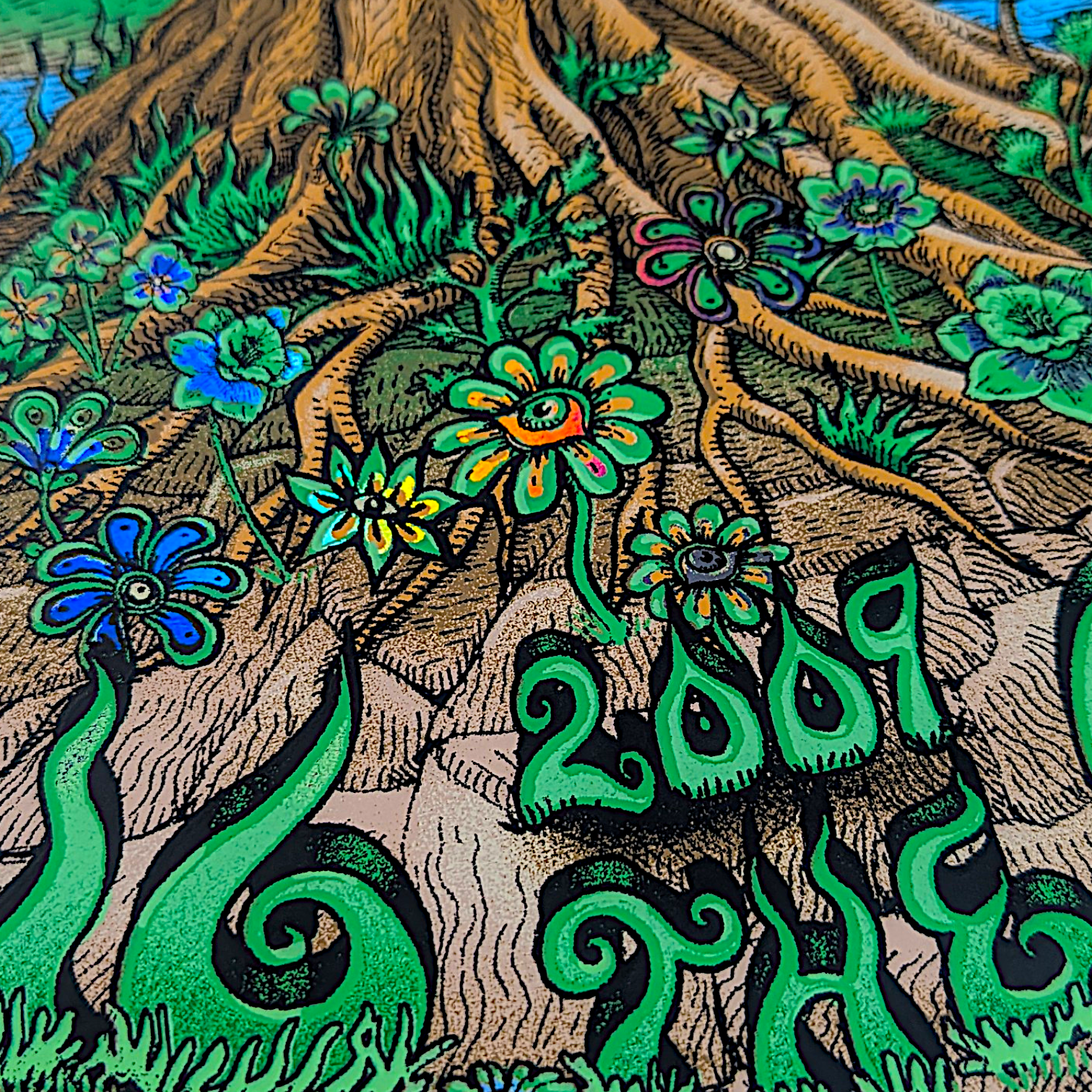 Emek
The Dead, Gorge 2009 (Peace Tree)
Screen print on foil paper
17 x 25 in
Edition of 30

Hand signed, numbered, dated + doodled by the artist

*Minor imperfection (bottom right) - Please contact us if you would like a condition report + additional photos / videos