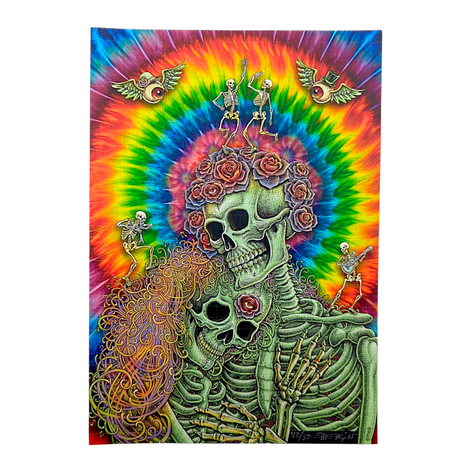 Emek
They Loved Each Other (Rainbow), 2025 
Print on Perforated Blotter Paper 
6.25 x 9 in 
Edition of 50 

Hand signed, numbered + dated by the artist