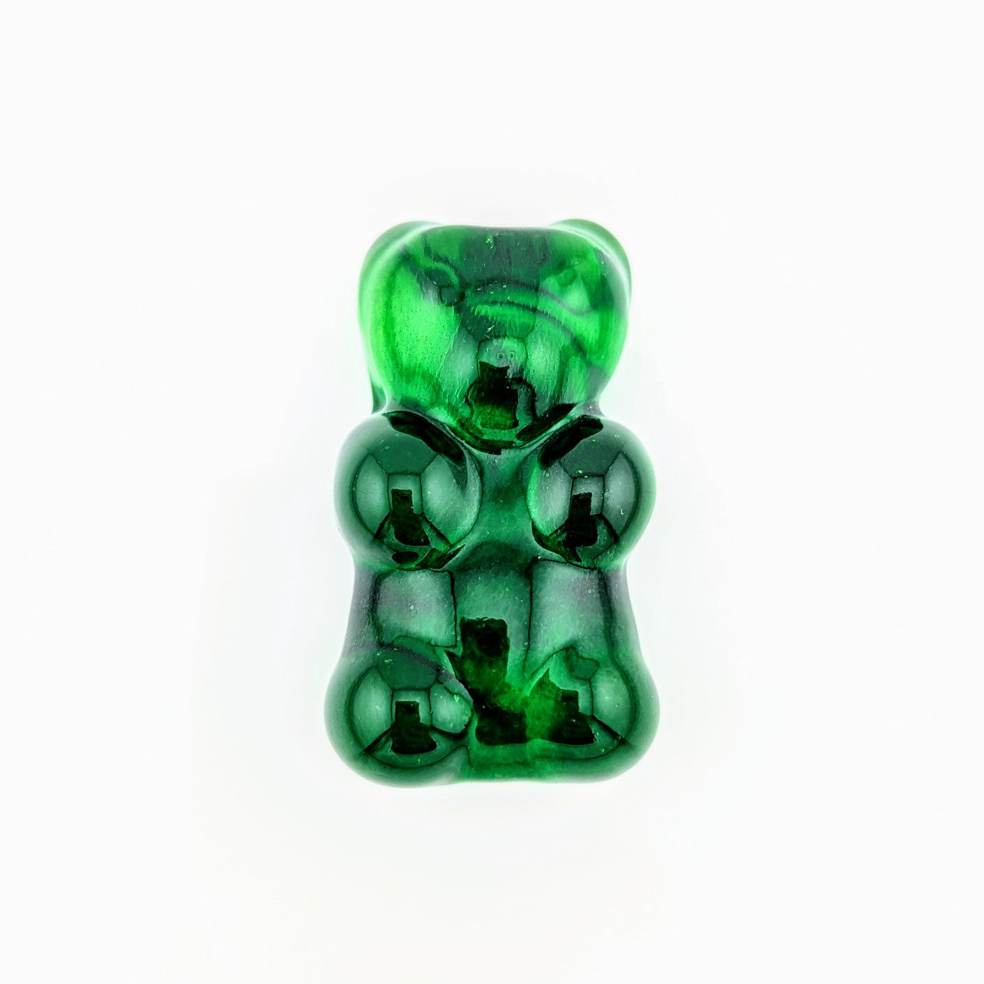 Eriko Kobayashi
Gummy Bear (Green), 2024
Glass Sculpture
Approx. 28 x 49 x 16 mm

From Eriko Kobayashi's Hyperrealistic Glass Food Series