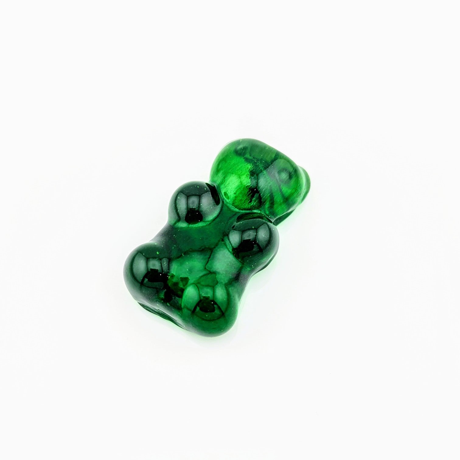 Eriko Kobayashi
Gummy Bear (Green), 2024
Glass Sculpture
Approx. 28 x 49 x 16 mm

From Eriko Kobayashi's Hyperrealistic Glass Food Series