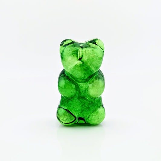 Eriko Kobayashi
Gummy Bear (Green), 2024
Glass Sculpture
Approx. 28 x 49 x 16 mm

From Eriko Kobayashi's Hyperrealistic Glass Food Series