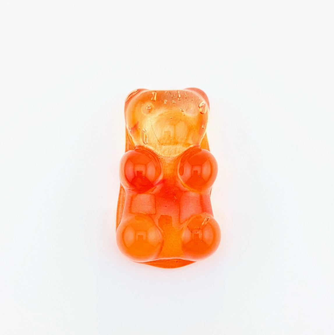 Eriko Kobayashi
Gummy Bear (Orange), 2024
Glass Sculpture
Approx. 29 x 50 x 19 mm

From Eriko Kobayashi's Hyperrealistic Glass Food Series